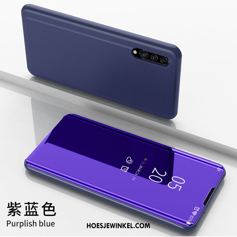 Samsung Galaxy A30s Hoesje Plating Ondersteuning Mobiele Telefoon, Samsung Galaxy A30s Hoesje All Inclusive Purper