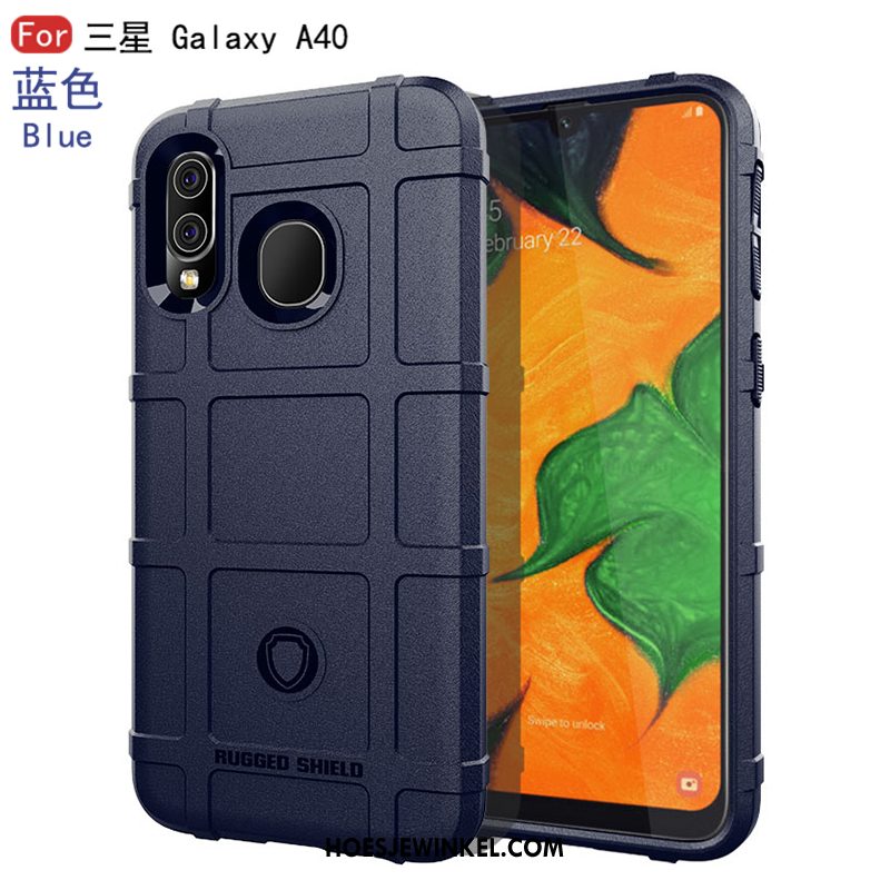 Samsung Galaxy A40 Hoesje Anti-fall Zwart Scheppend, Samsung Galaxy A40 Hoesje Bescherming Mobiele Telefoon