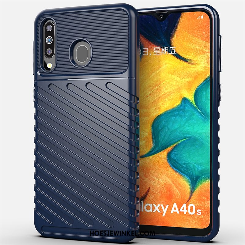 Samsung Galaxy A40s Hoesje Bescherming Eenvoudige Anti-fall, Samsung Galaxy A40s Hoesje Zwart Hoes