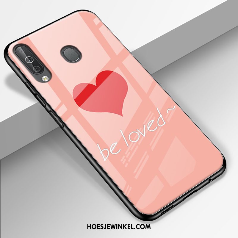 Samsung Galaxy A40s Hoesje Roze Eenvoudige Siliconen, Samsung Galaxy A40s Hoesje Ster Hoes