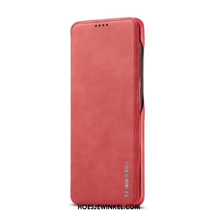 Samsung Galaxy A41 Hoesje Bescherming Leren Etui Mobiele Telefoon, Samsung Galaxy A41 Hoesje Blauw Magnetisch