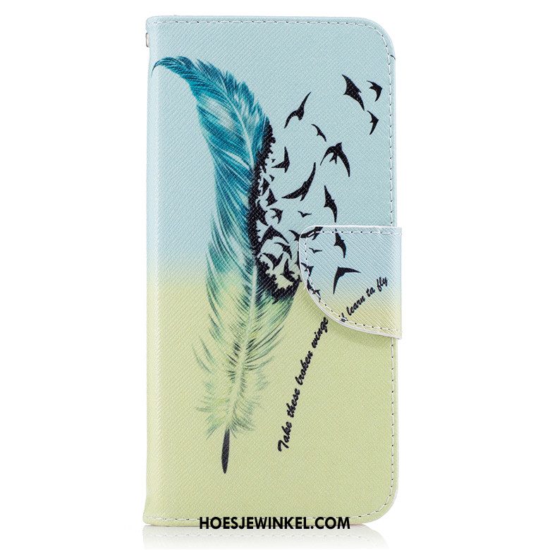 Samsung Galaxy A41 Hoesje Leren Etui Spotprent Scheppend, Samsung Galaxy A41 Hoesje Folio Anti-fall