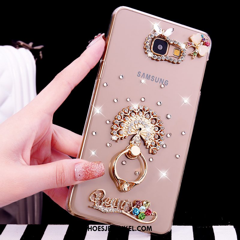 Samsung Galaxy A5 2016 Hoesje Doorzichtig Bescherming Hoes, Samsung Galaxy A5 2016 Hoesje Ster Met Strass Champagner Farbe