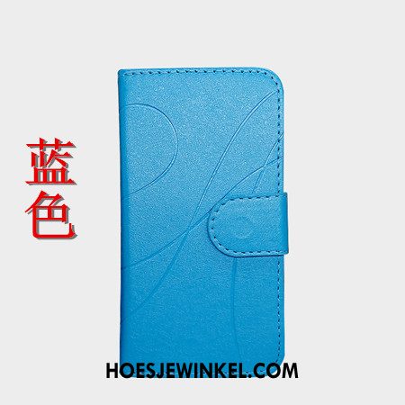 Samsung Galaxy A5 2017 Hoesje Leren Etui Patroon Blauw, Samsung Galaxy A5 2017 Hoesje Ster Folio