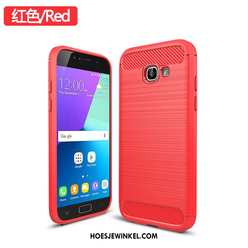 Samsung Galaxy A5 2017 Hoesje Rood Bescherming Ster, Samsung Galaxy A5 2017 Hoesje Siliconen Hoes