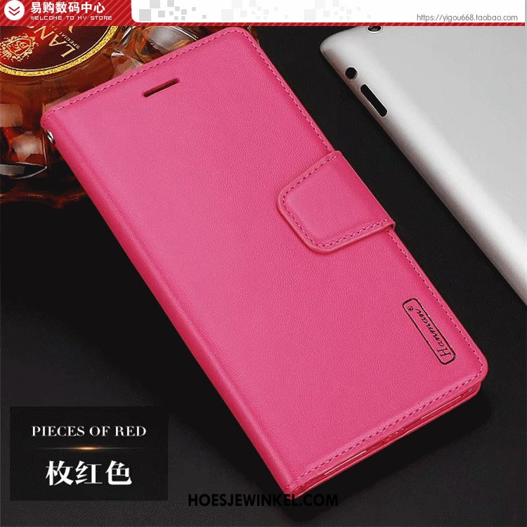 Samsung Galaxy A5 2017 Hoesje Rose Goud Hoes Echt Leer, Samsung Galaxy A5 2017 Hoesje Ster Mobiele Telefoon