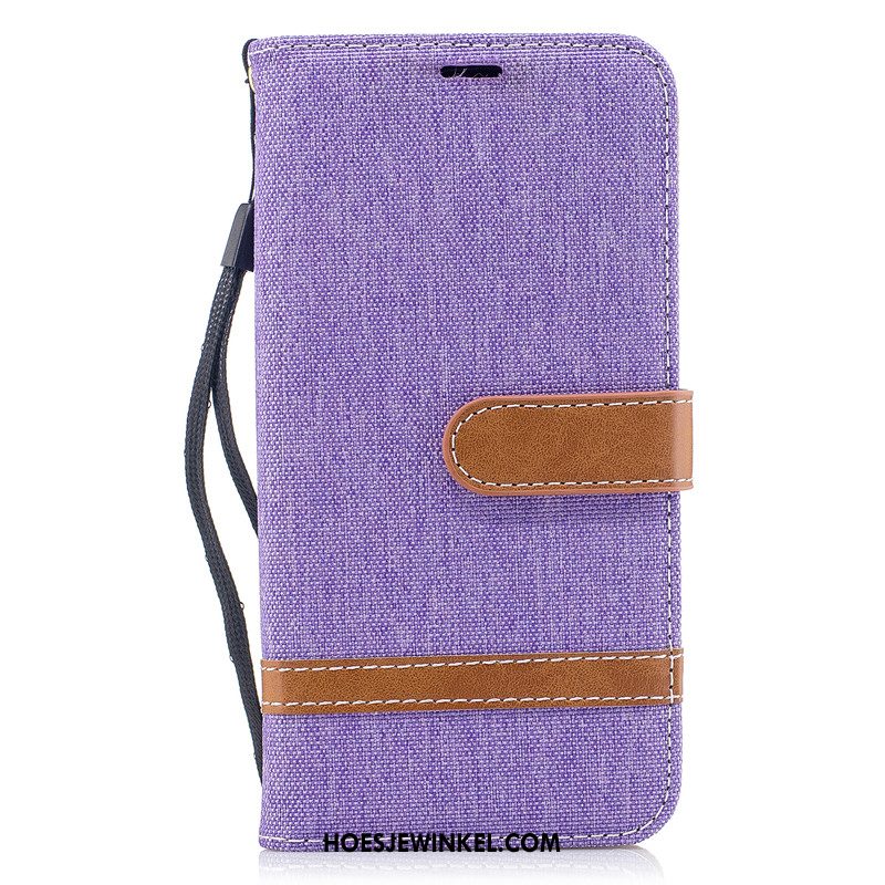 Samsung Galaxy A50 Hoesje Denim Folio Mobiele Telefoon, Samsung Galaxy A50 Hoesje Hoes Blauw