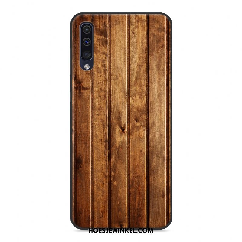 Samsung Galaxy A50 Hoesje Houtnerf Anti-fall Nieuw, Samsung Galaxy A50 Hoesje Siliconenhoesje Ster