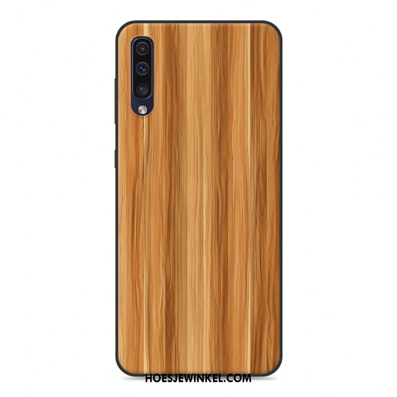 Samsung Galaxy A50 Hoesje Houtnerf Anti-fall Nieuw, Samsung Galaxy A50 Hoesje Siliconenhoesje Ster