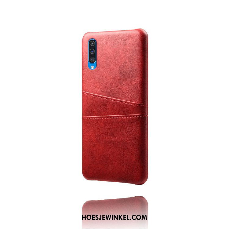 Samsung Galaxy A50 Hoesje Kaart Ster Nieuw, Samsung Galaxy A50 Hoesje Leren Etui Patroon