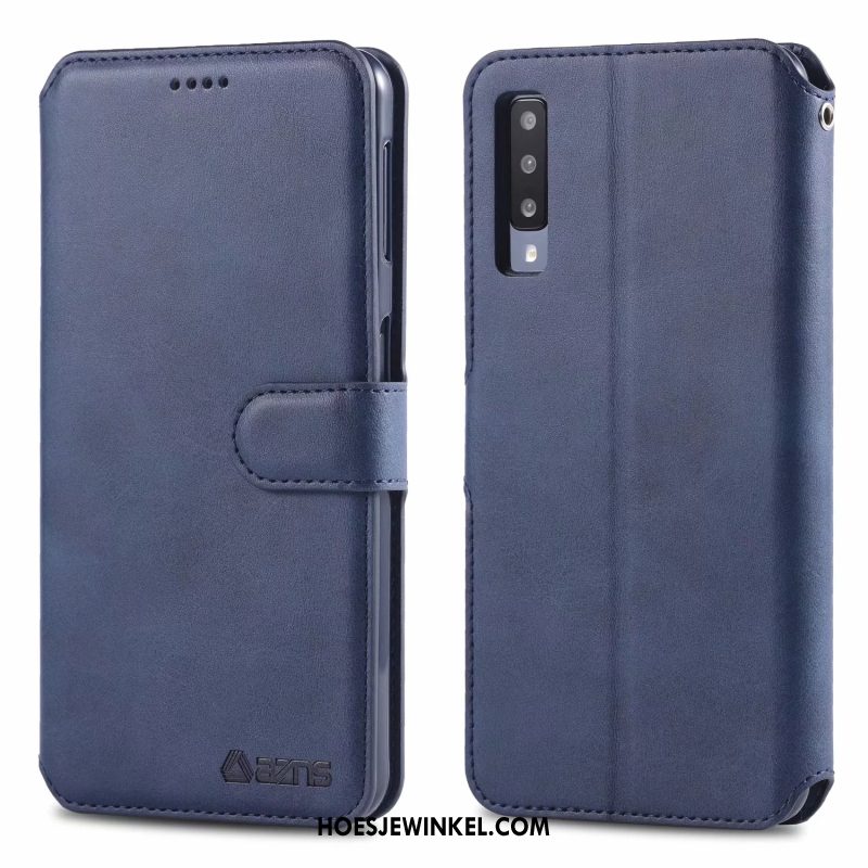 Samsung Galaxy A50 Hoesje Leren Etui Siliconen Ster, Samsung Galaxy A50 Hoesje Anti-fall Tempereren