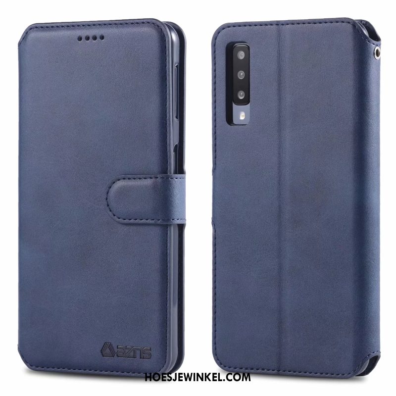 Samsung Galaxy A50 Hoesje Leren Etui Siliconen Ster, Samsung Galaxy A50 Hoesje Anti-fall Tempereren