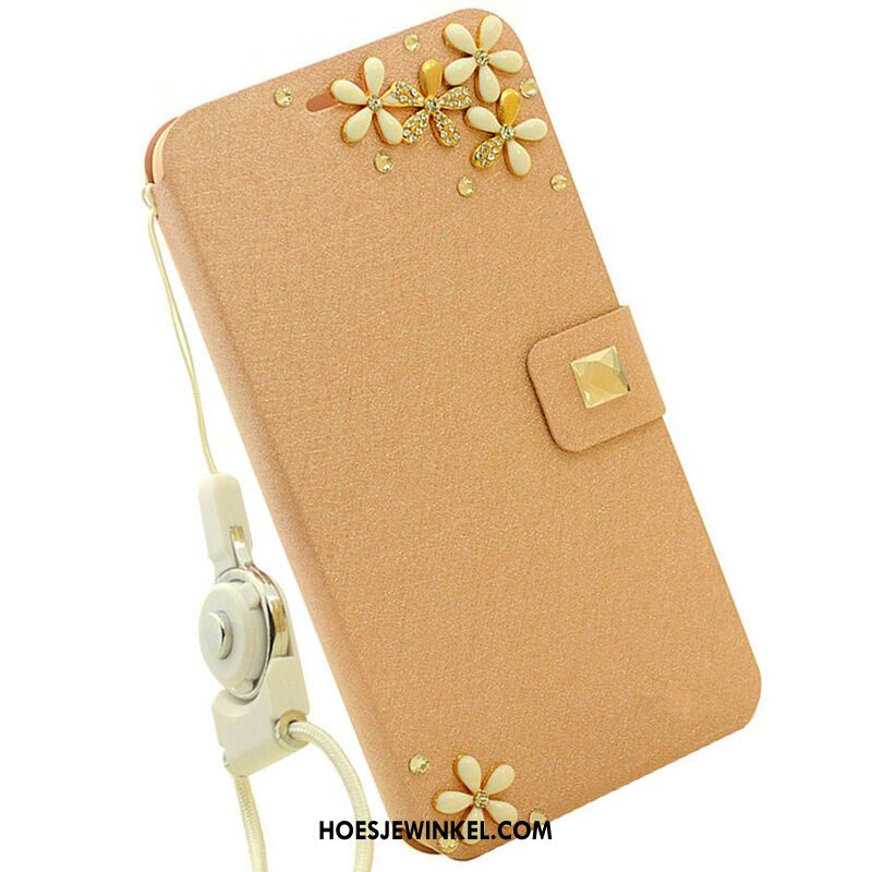 Samsung Galaxy A50 Hoesje Patroon Met Strass Folio, Samsung Galaxy A50 Hoesje Anti-fall Leren Etui