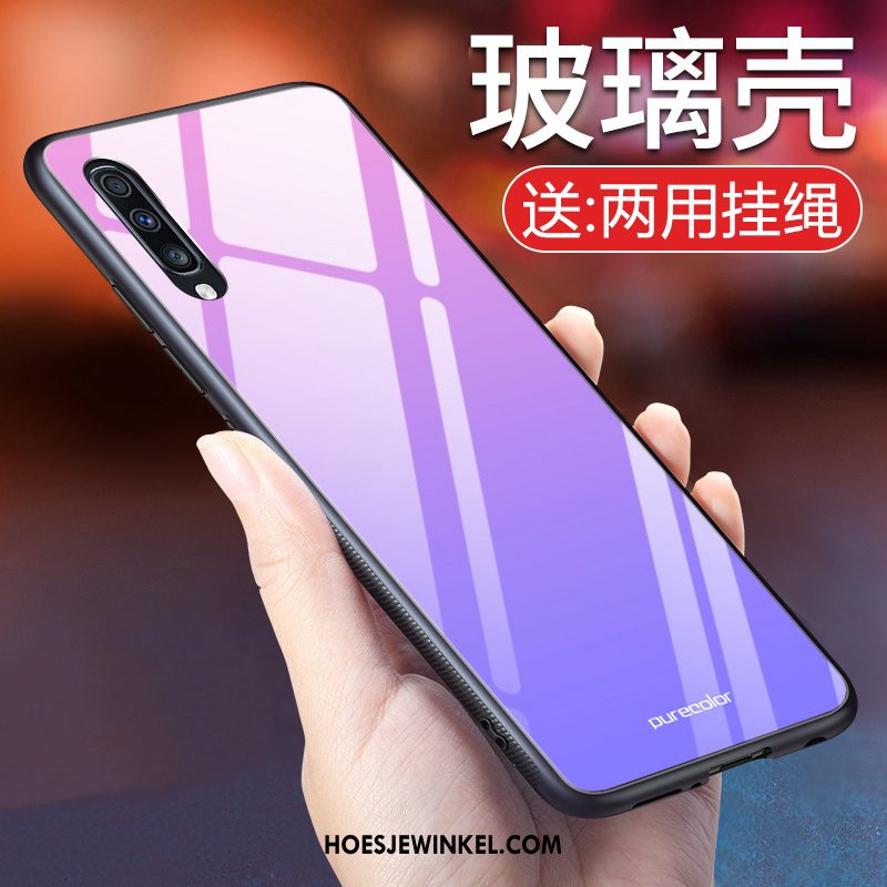 Samsung Galaxy A50 Hoesje Roze Ster Siliconen, Samsung Galaxy A50 Hoesje Trend Eenvoudige