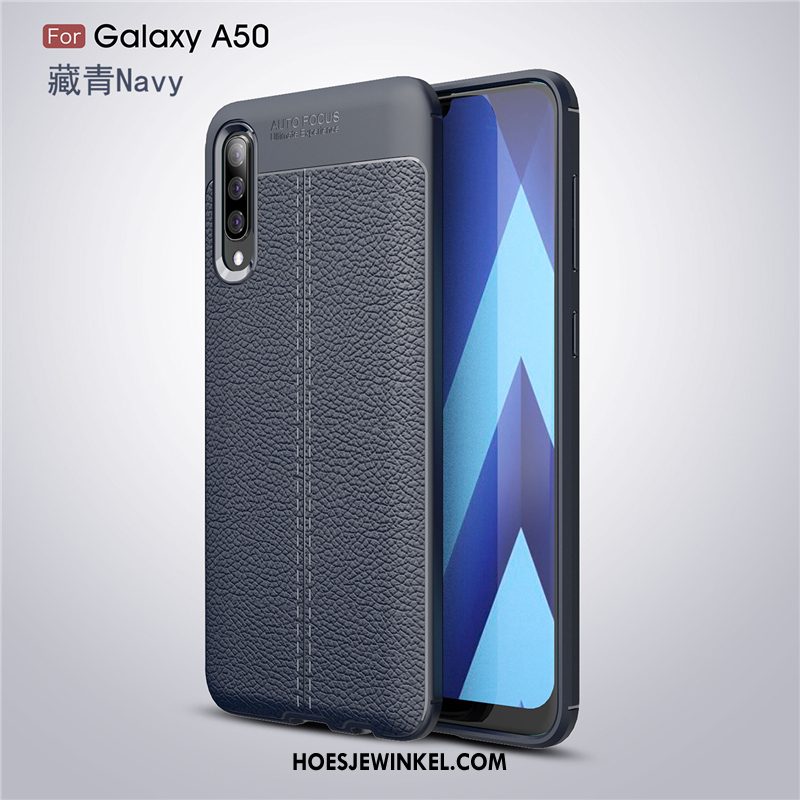 Samsung Galaxy A50 Hoesje Scheppend Bedrijf Zacht, Samsung Galaxy A50 Hoesje Ster Zwart