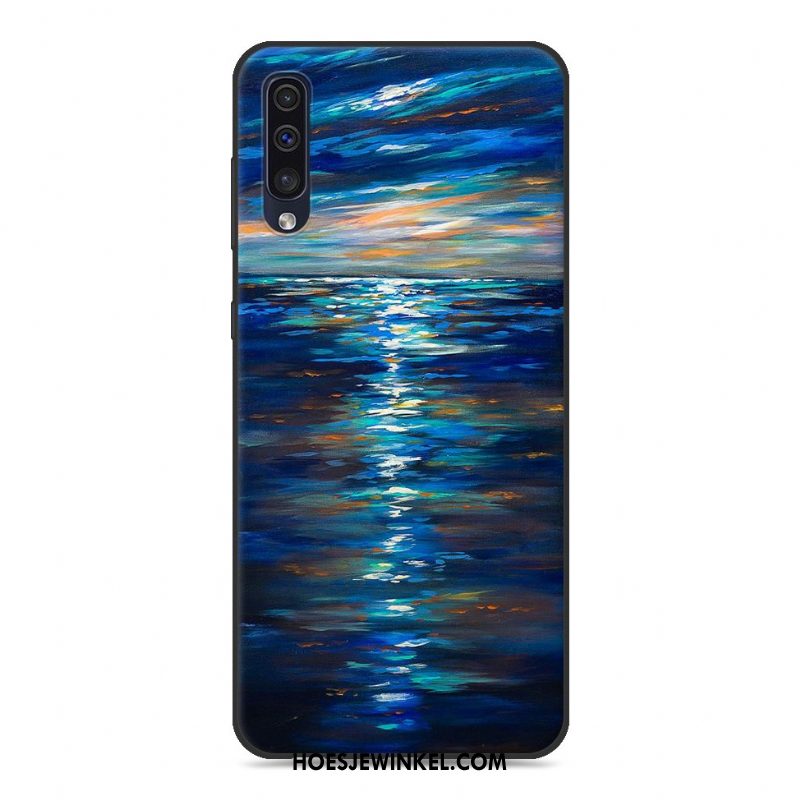 Samsung Galaxy A50 Hoesje Trend Anti-fall Siliconen, Samsung Galaxy A50 Hoesje Spotprent Zacht