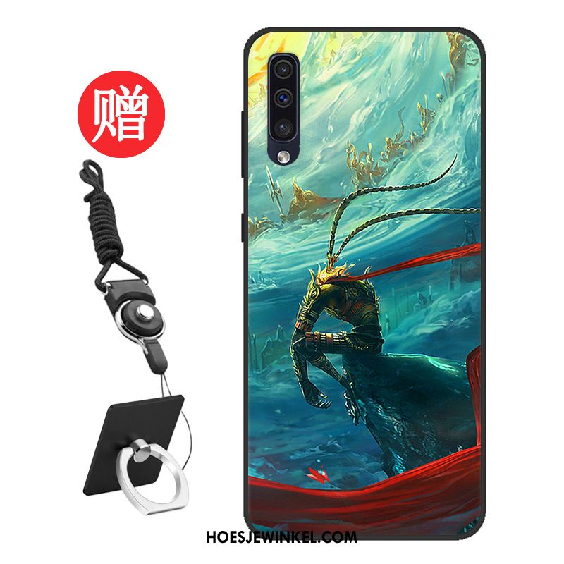 Samsung Galaxy A50 Hoesje Zacht Pas Blauw, Samsung Galaxy A50 Hoesje Net Red Trend