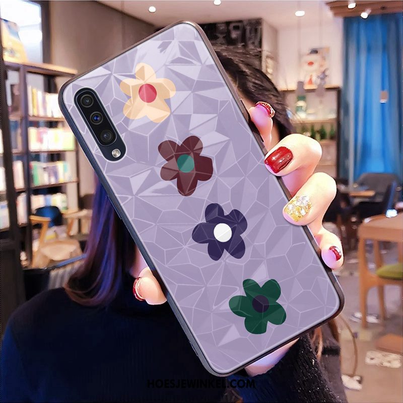 Samsung Galaxy A50s Hoesje Bloemen Ster Anti-fall, Samsung Galaxy A50s Hoesje Siliconen Mini