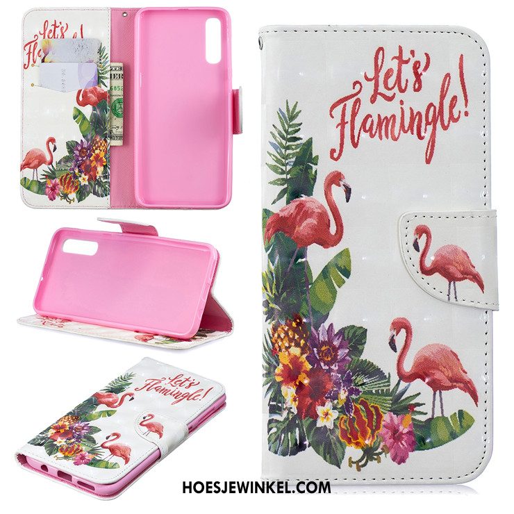 Samsung Galaxy A50s Hoesje Leren Etui Hoes Kat, Samsung Galaxy A50s Hoesje All Inclusive Ster