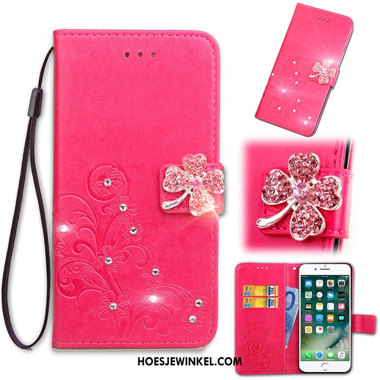 Samsung Galaxy A50s Hoesje Met Strass Mobiele Telefoon Purper, Samsung Galaxy A50s Hoesje Folio Leren Etui