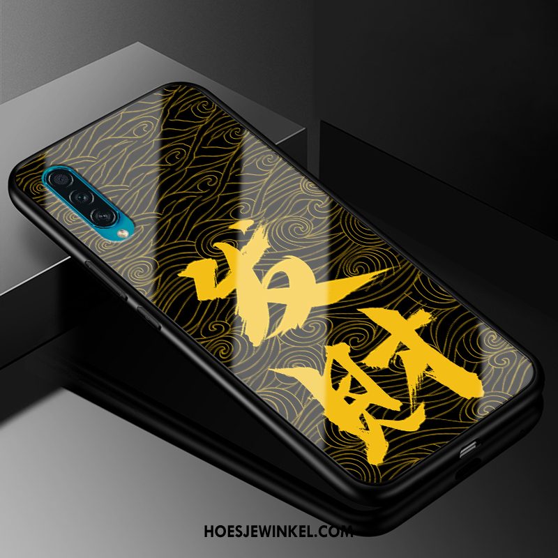 Samsung Galaxy A50s Hoesje Mode Hoes Bescherming, Samsung Galaxy A50s Hoesje Geel Scheppend