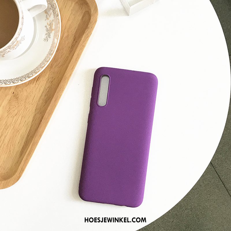 Samsung Galaxy A50s Hoesje Purper All Inclusive Zacht, Samsung Galaxy A50s Hoesje Effen Kleur Ster