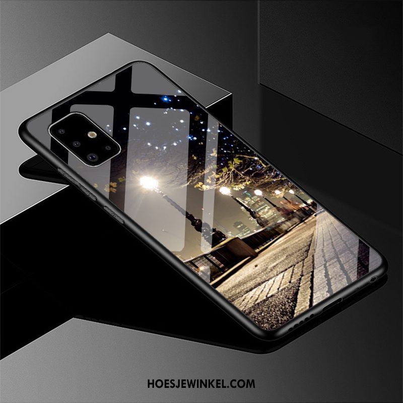Samsung Galaxy A51 Hoesje Lovers Schrobben Mobiele Telefoon, Samsung Galaxy A51 Hoesje Glas Ster
