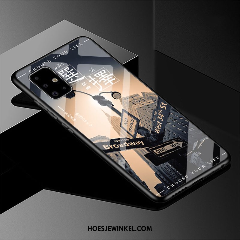 Samsung Galaxy A51 Hoesje Lovers Schrobben Mobiele Telefoon, Samsung Galaxy A51 Hoesje Glas Ster