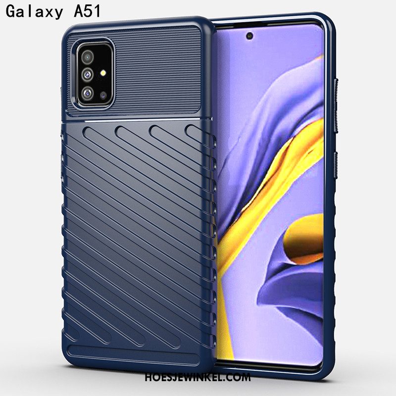 Samsung Galaxy A51 Hoesje Mobiele Telefoon Scheppend Zacht, Samsung Galaxy A51 Hoesje Luxe Drie Verdedigingen