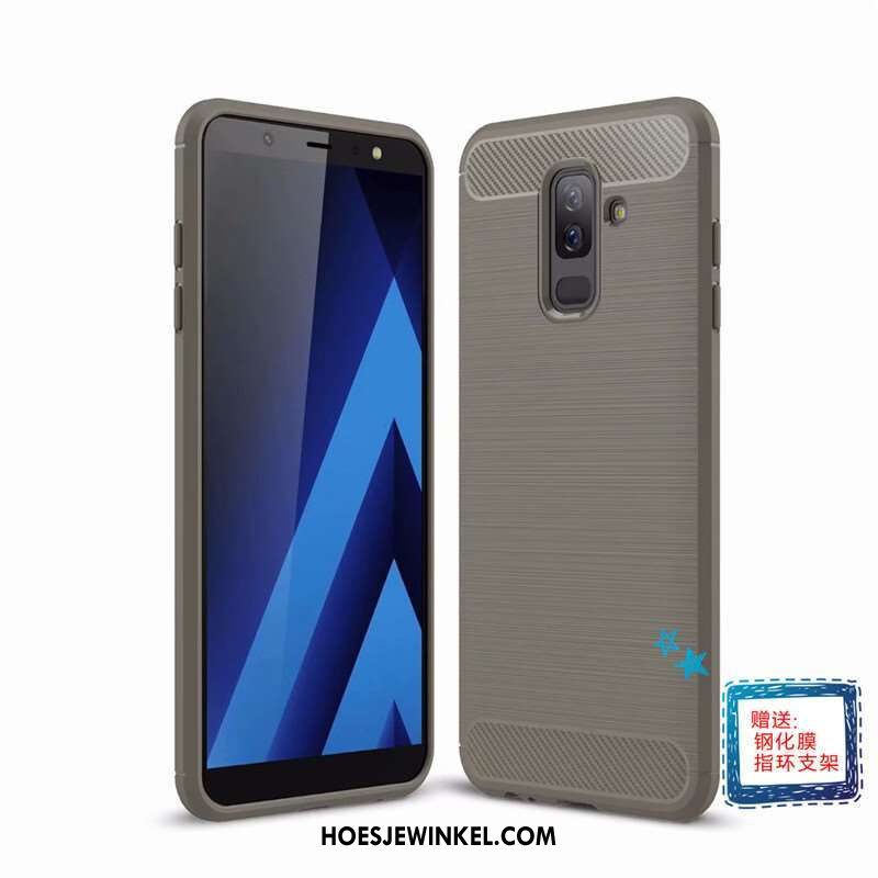 Samsung Galaxy A6+ Hoesje All Inclusive Hoes Hoge, Samsung Galaxy A6+ Hoesje Siliconen Ster