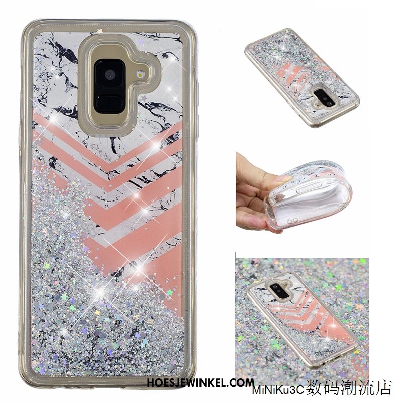 Samsung Galaxy A6 Hoesje Anti-fall Roze Mobiele Telefoon, Samsung Galaxy A6 Hoesje Drijfzand Ster