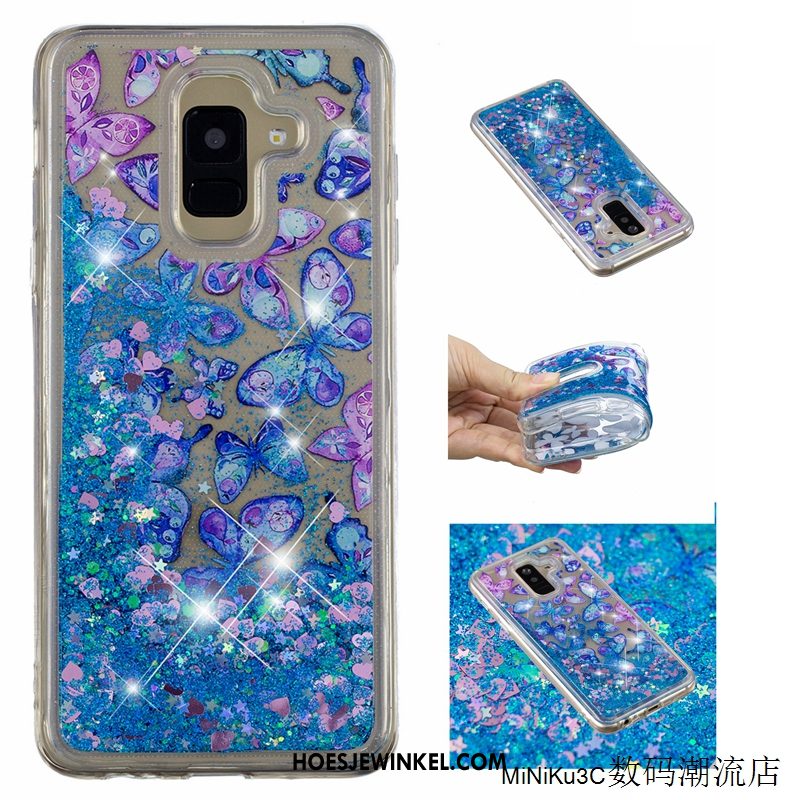 Samsung Galaxy A6 Hoesje Anti-fall Roze Mobiele Telefoon, Samsung Galaxy A6 Hoesje Drijfzand Ster