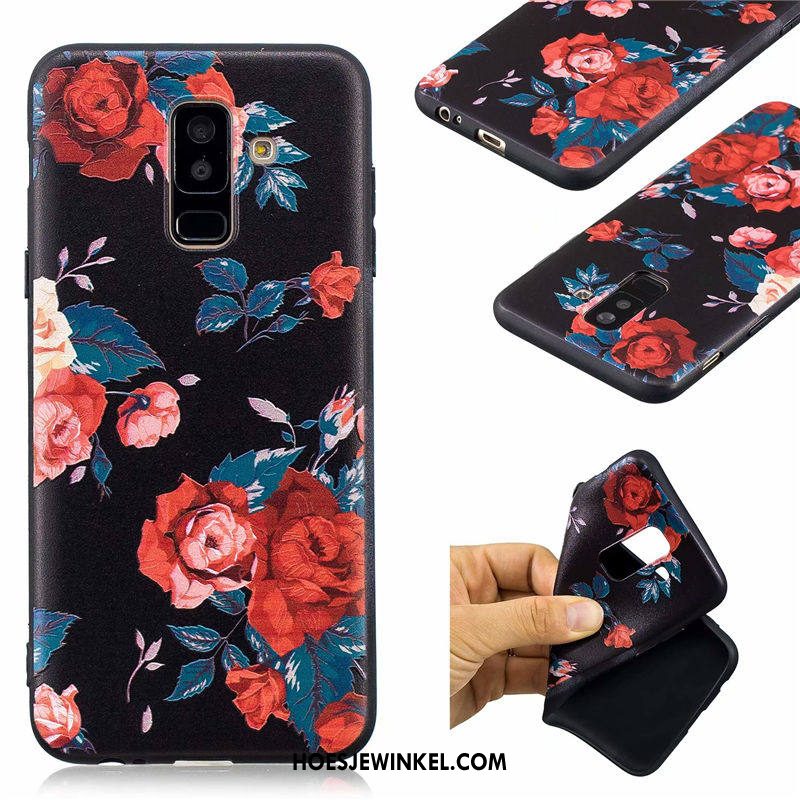 Samsung Galaxy A6+ Hoesje Blauw Mooie Bescherming, Samsung Galaxy A6+ Hoesje Hoes Anti-fall