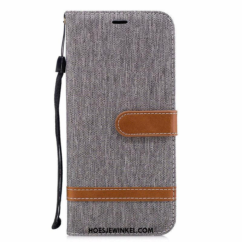 Samsung Galaxy A6+ Hoesje Diepe Kleur Ster Kaart, Samsung Galaxy A6+ Hoesje Folio Leren Etui Braun