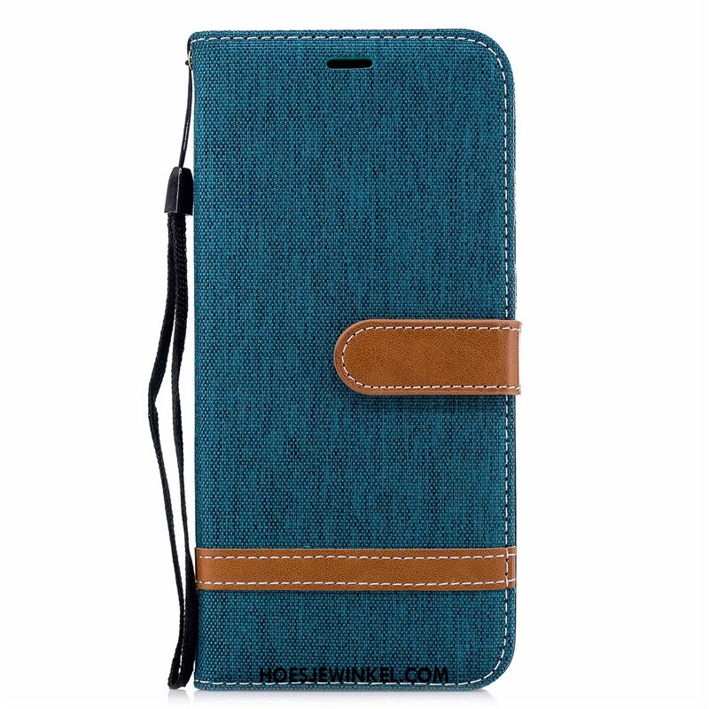 Samsung Galaxy A6+ Hoesje Diepe Kleur Ster Kaart, Samsung Galaxy A6+ Hoesje Folio Leren Etui Braun