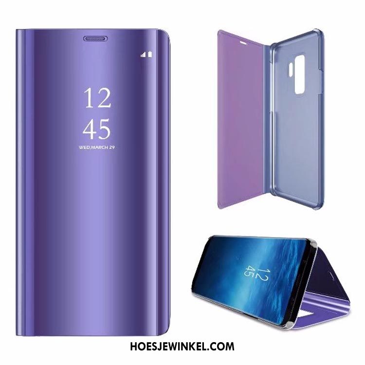 Samsung Galaxy A6 Hoesje Hoes Purper Spiegel, Samsung Galaxy A6 Hoesje Mobiele Telefoon Hard