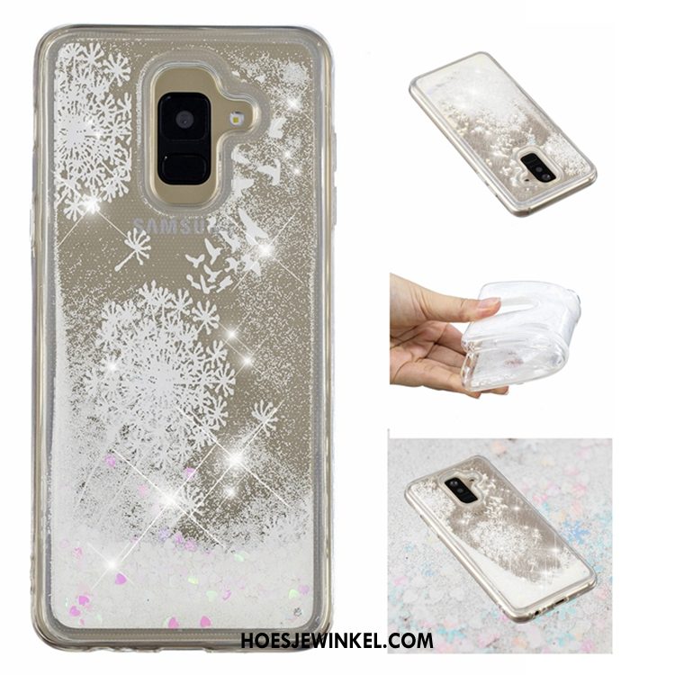 Samsung Galaxy A6 Hoesje Zacht All Inclusive Anti-fall, Samsung Galaxy A6 Hoesje Drijfzand Blauw