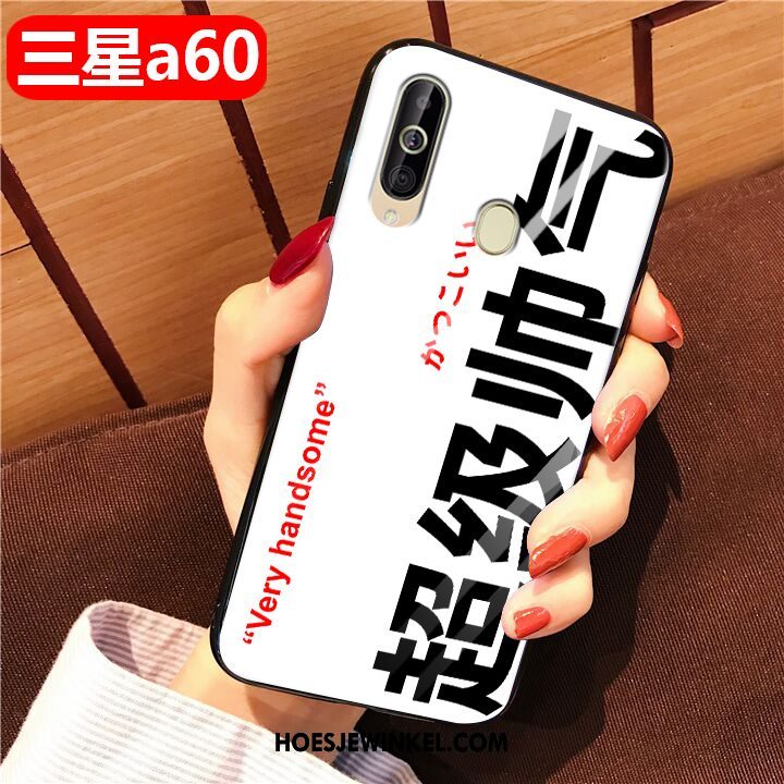 Samsung Galaxy A60 Hoesje Anti-fall Lovers Net Red, Samsung Galaxy A60 Hoesje Glas Trend