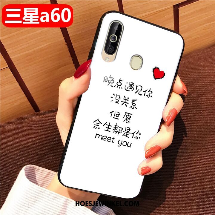 Samsung Galaxy A60 Hoesje Anti-fall Lovers Net Red, Samsung Galaxy A60 Hoesje Glas Trend