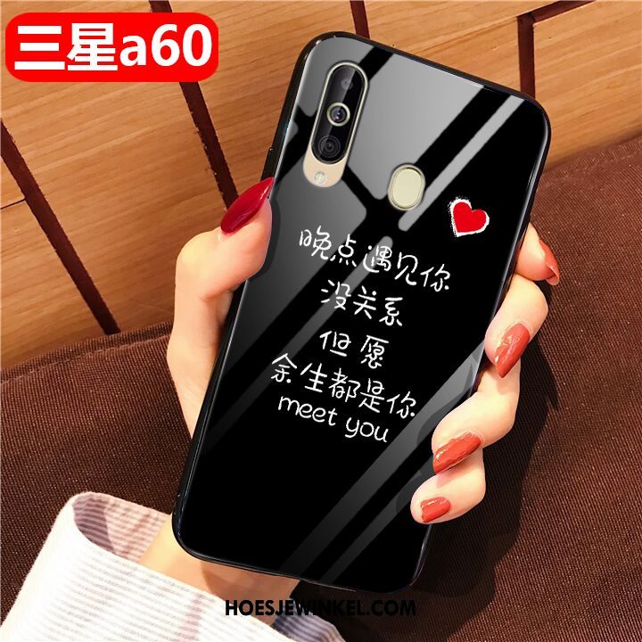 Samsung Galaxy A60 Hoesje Anti-fall Lovers Net Red, Samsung Galaxy A60 Hoesje Glas Trend