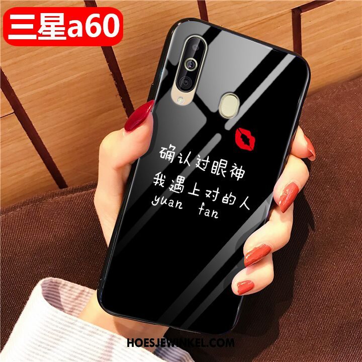 Samsung Galaxy A60 Hoesje Anti-fall Lovers Net Red, Samsung Galaxy A60 Hoesje Glas Trend