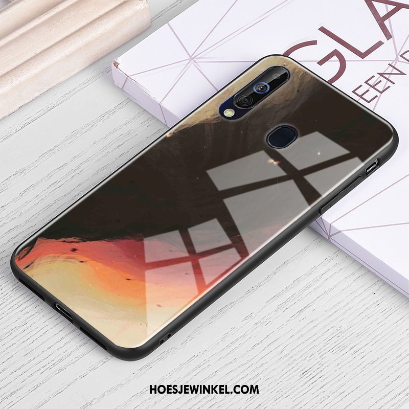 Samsung Galaxy A60 Hoesje Bescherming Sterrenhemel Glas, Samsung Galaxy A60 Hoesje Anti-fall Olieverfschilderij