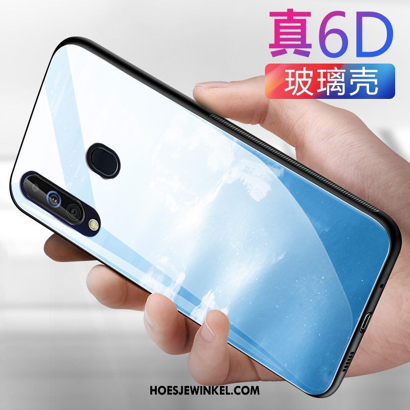 Samsung Galaxy A60 Hoesje Blauw Zwart Hoes, Samsung Galaxy A60 Hoesje Mobiele Telefoon Spiegel