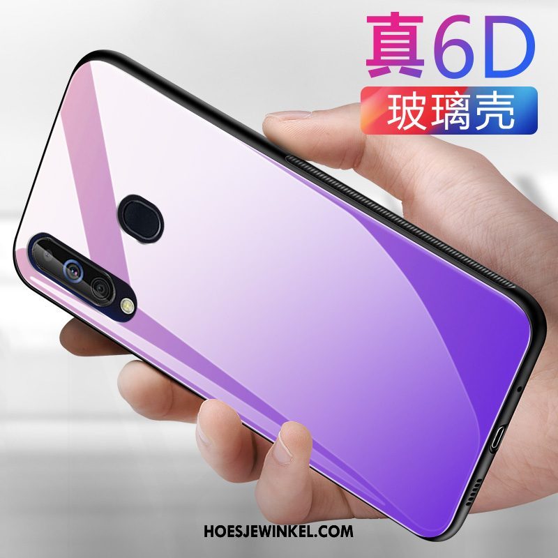 Samsung Galaxy A60 Hoesje Blauw Zwart Hoes, Samsung Galaxy A60 Hoesje Mobiele Telefoon Spiegel