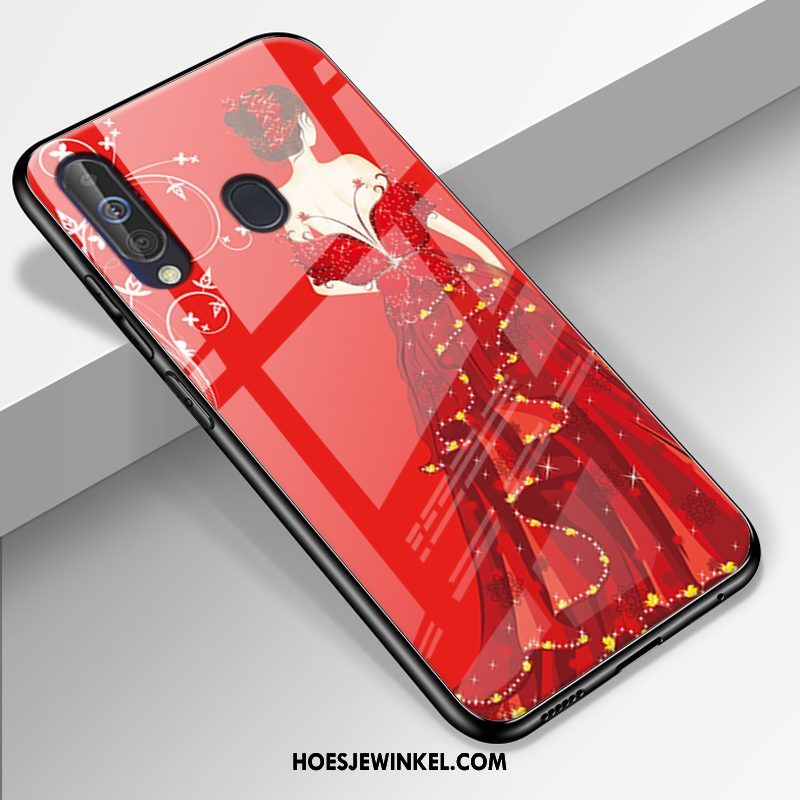 Samsung Galaxy A60 Hoesje Hoes Net Red Gazen, Samsung Galaxy A60 Hoesje Schrobben All Inclusive