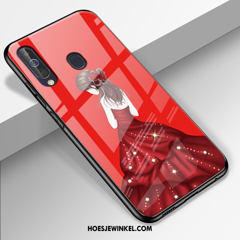 Samsung Galaxy A60 Hoesje Hoes Net Red Gazen, Samsung Galaxy A60 Hoesje Schrobben All Inclusive