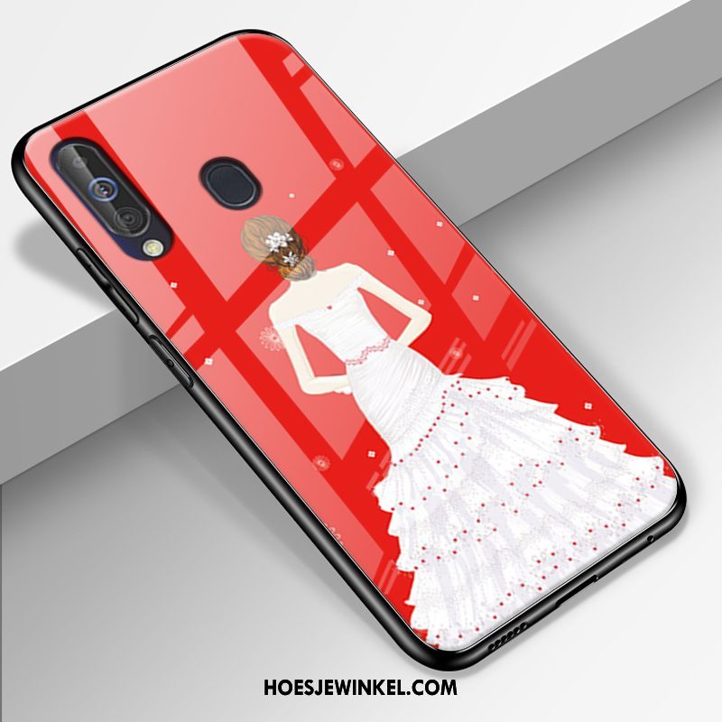 Samsung Galaxy A60 Hoesje Hoes Net Red Gazen, Samsung Galaxy A60 Hoesje Schrobben All Inclusive