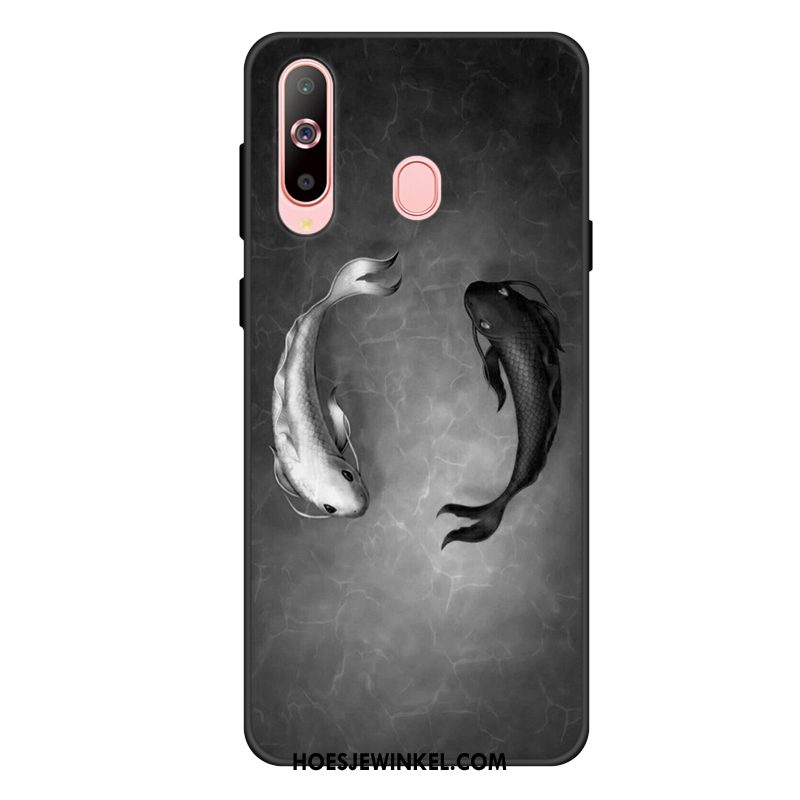 Samsung Galaxy A60 Hoesje Lovers Hoes Zwart, Samsung Galaxy A60 Hoesje Siliconen Anti-fall