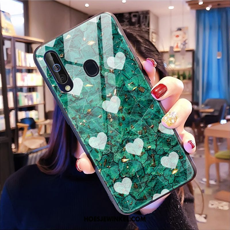 Samsung Galaxy A60 Hoesje Ster Patroon Trendy Merk, Samsung Galaxy A60 Hoesje Nieuw Groen