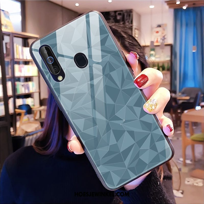 Samsung Galaxy A60 Hoesje Ster Patroon Trendy Merk, Samsung Galaxy A60 Hoesje Nieuw Groen